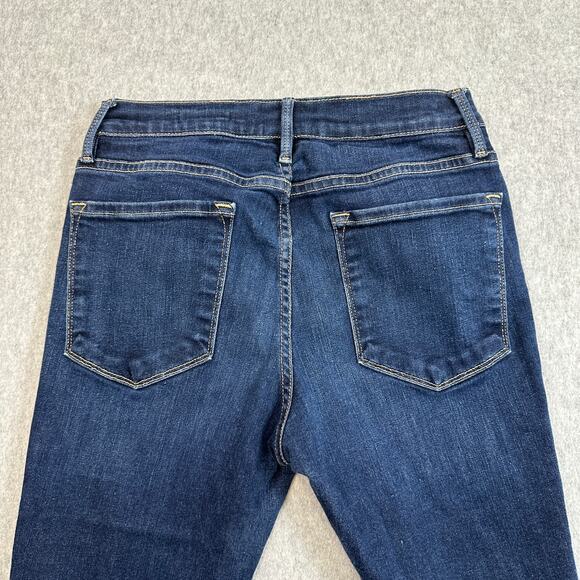 Frame Jeans WMNS SZ 30 Blue Denim Le Skinny de Jeanne Mid Rise Perfect Stretch - Picture 4 of 12